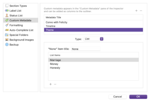 Custom metadata setting example | Placeholders: Finale